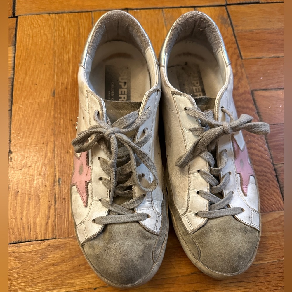Golden Goose White and Pink Women's Shoes